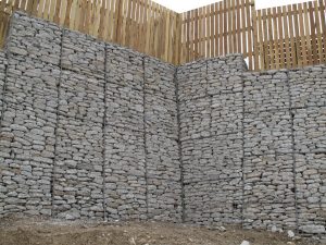Gabion Retaining Wall Devoran Garden Gabions at Devoran Metals in Cornwall.