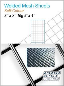 2" x 2" self-colour weldmesh sheets