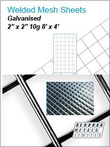 2" x 2" galvanised welded mesh sheets