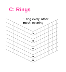 Assembling the basket using c rings